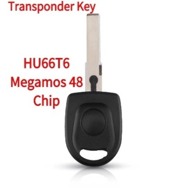 2000-2006 VW Audi HU66T6 Transponder Key Megamos 48(OEM chip )(No logo)